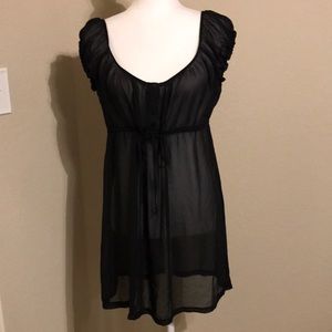 VS - Nightie (M/L) - sheer black 100% polyester